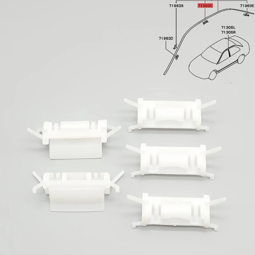 MR191500 Car Roof Rack Drip Rail Moulding Fixing Snap Retainer Clip For Mitsubishi Lancer CK2 CK4 2002-2016 Mirage 1997-2002