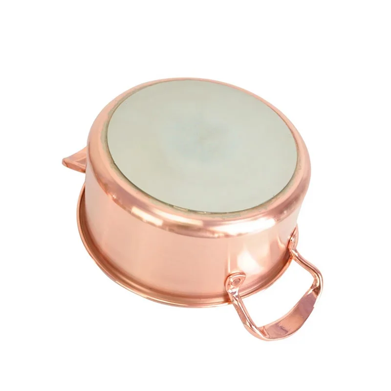 

Copper Pot Soup Pot Double Handle Nonstick Easy Clean Hot Pot Stockpot Without Cover