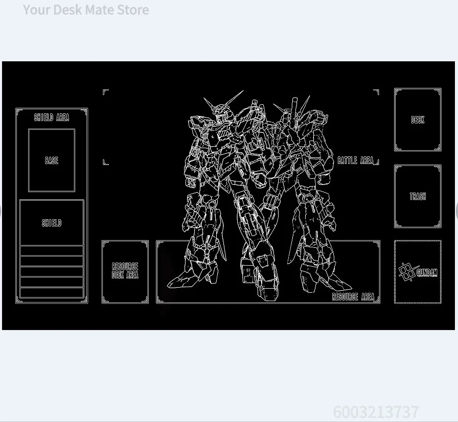 Gundam the Witch from Mercury TCG Playmat Gaming Mouse Pad Waterproof Non-slip Desk Mat