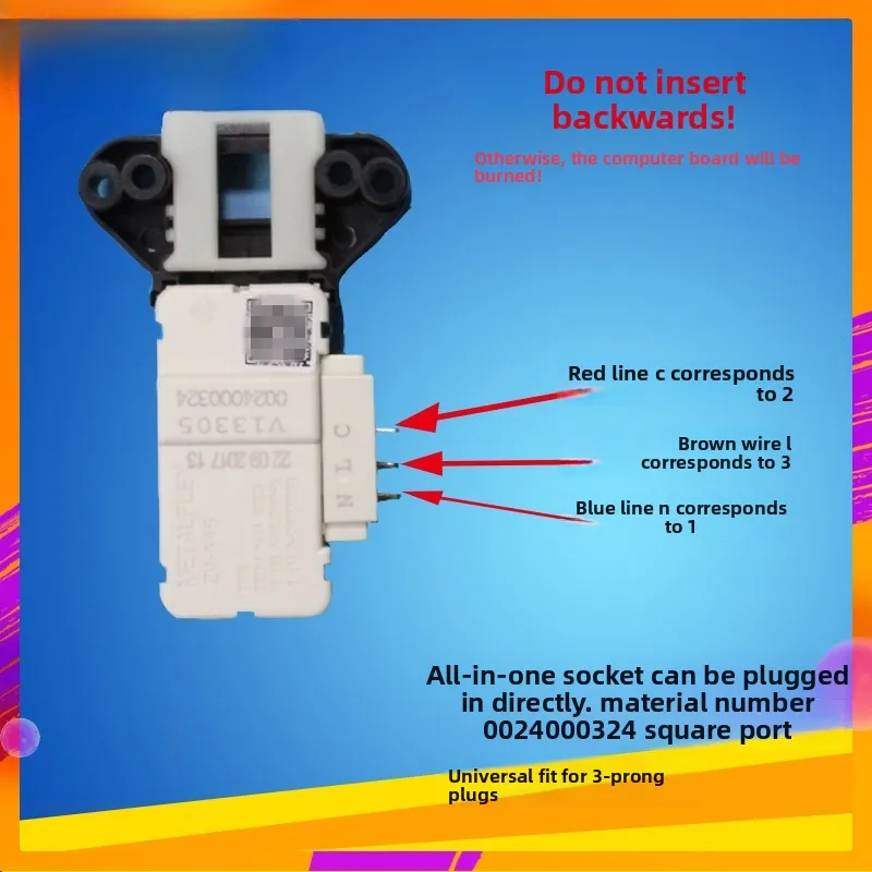 Adecuado para el interruptor de bloqueo de puerta de la lavadora Haier XQG70-808 FM-B1201S-B1201W-K1279