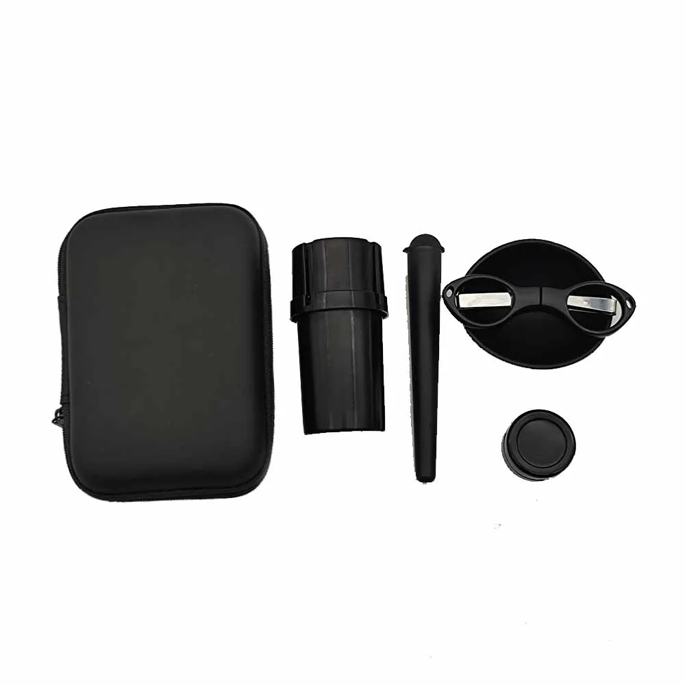 1Set Black Grinder Crusher With 67mm Silicone Bowl Silicone Jar Tobacco Kit Man Gift Smoking Accessories - view 6