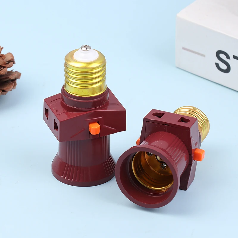 

2 шт. E27 винтовой держатель лампы, конвертируемый в переключатель, цоколь лампы, адаптер светодиодной лампы с переключателем, адаптер цоколя лампы