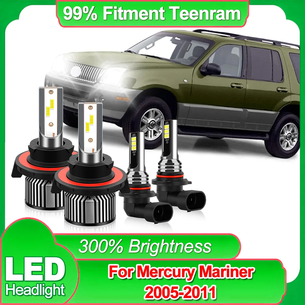 

40000LM LED Headlight Bulbs 240W Canbus Car Lights 6000K Fog Lamp 12V 24V For Mercury Mariner 2005 2006 2007 2008 2009 2010 2011