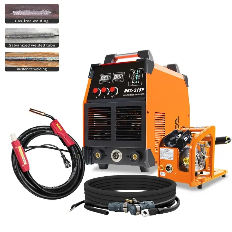 380V 3 Phase MMA Less Flux MAG Welder Soldadora Poste Soudure 4 In 1 NBC 270 A MIG 315 Welding Machine With Split Wire Feeder