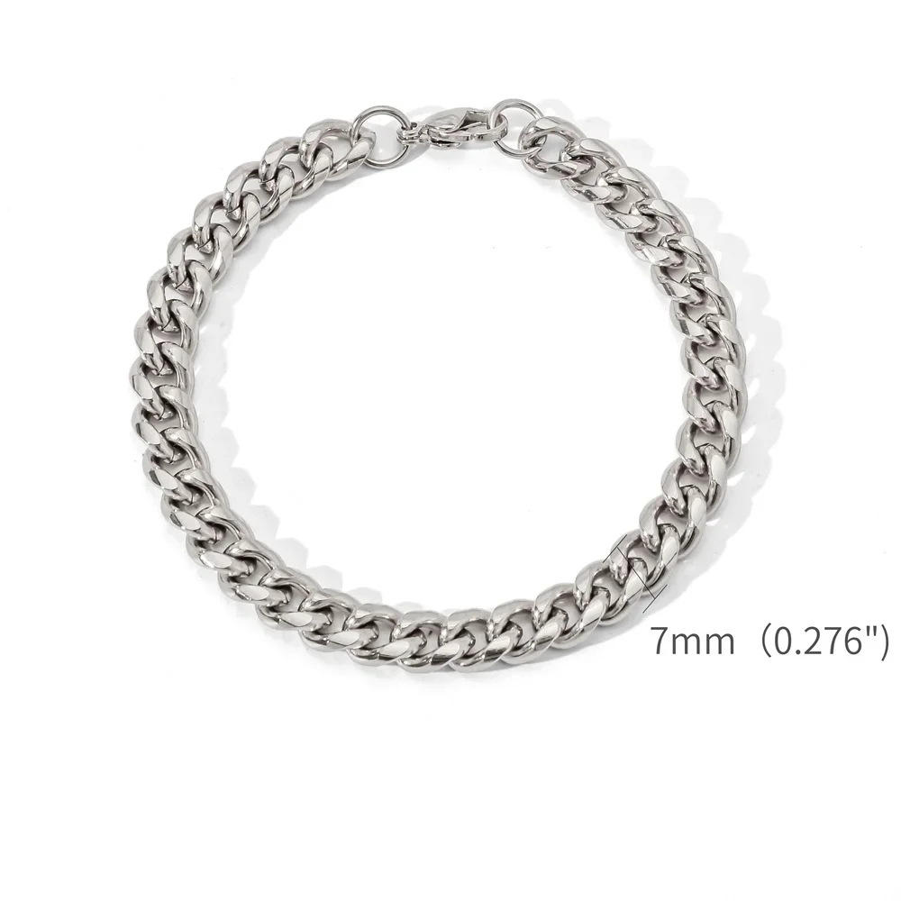 Hip-Hop Edelstahl Kubakette Armband für Männer Einfacher Titanstahl-Schmuck Trendige Accessoires Geschenke – Detail 8