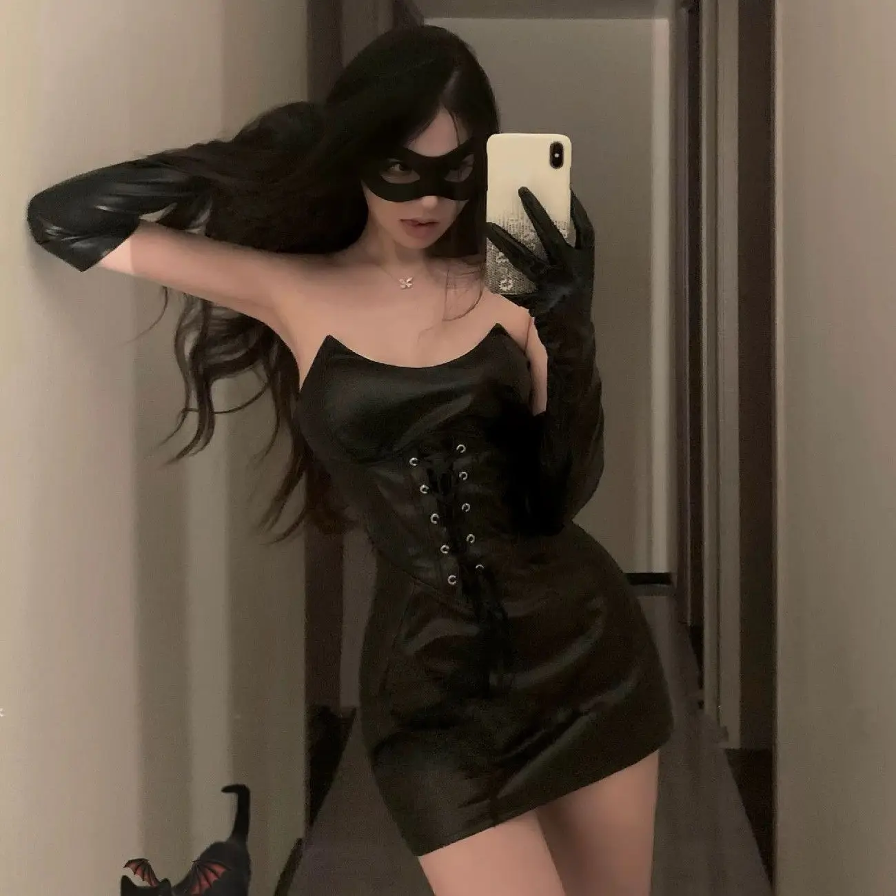 

Сексуальная женщина на Хэллоуин Dr, женская юбка на бретельках с застежкой на талии в стиле пэчворк, модная юбка Ele