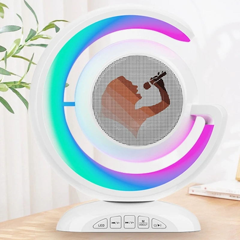 Loa không dây tương thích có micrô khử tiếng ồn, âm thanh HiFi và ánh sáng theo tâm trạng cho các bữa tiệc