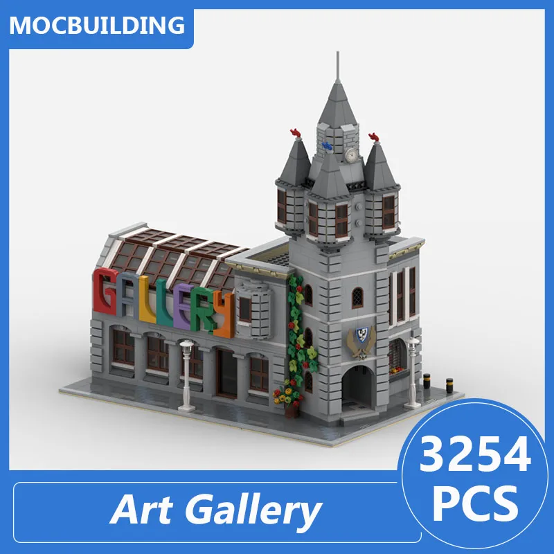 Art Gallery Model Moc Building Blocks Diy Assemble Bricks Architecture Series Educational Collection Toys Xmas Gifts 3254PCS