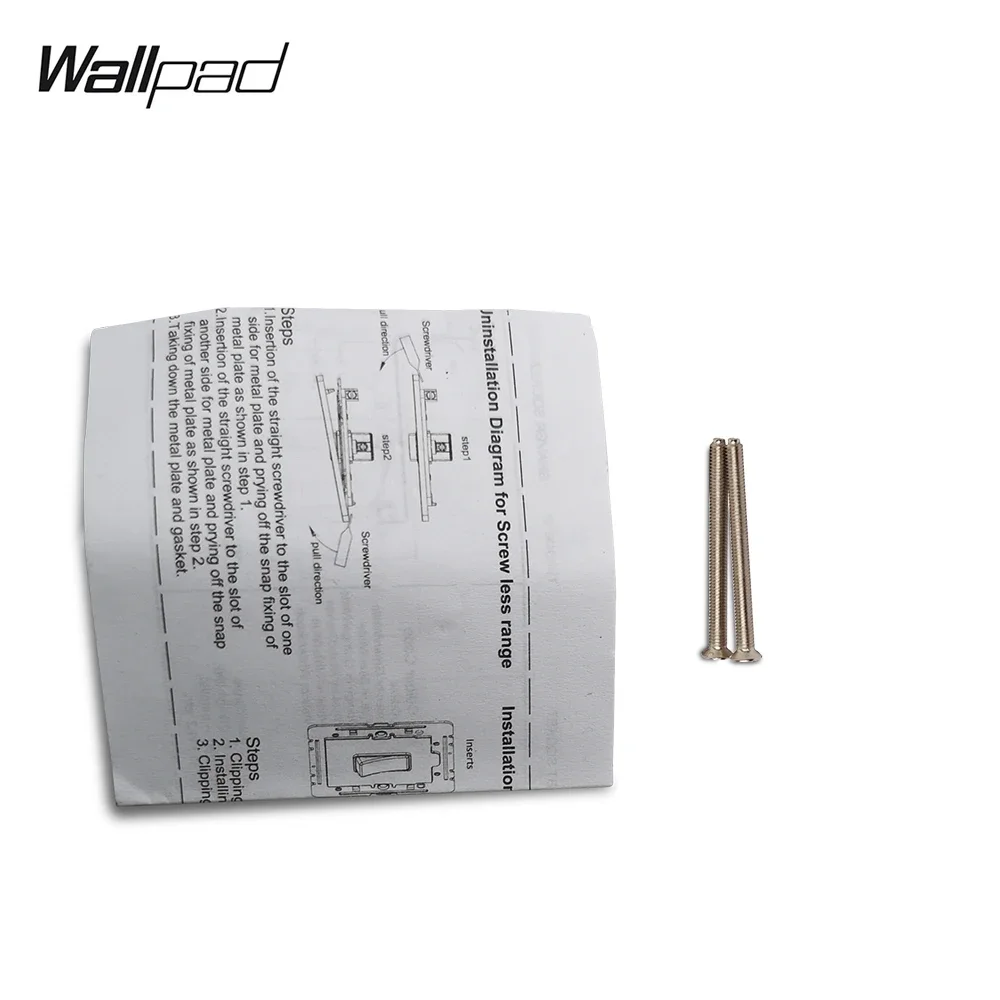 Imagem -06 - Wallpad-ouro Escovado Led Dimmer Switch Push on Off Painel de Aço Inoxidável Botão de Metal Gang Way