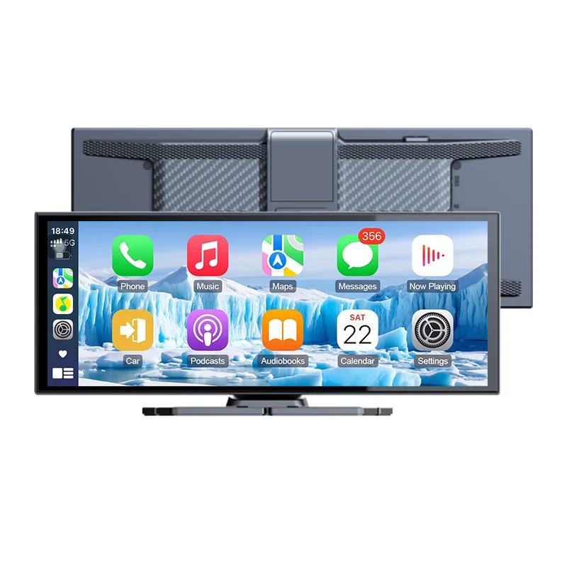 Jansite HD-Touchscreen 11,26 Zoll Tragbares Universelles Autoradio, Kabellose GPS-Navigation, Intelligenter Multimedia-Player mit Unterstützung für Apple Carplay, Android Auto, WIFI, BT, Mirror Link,