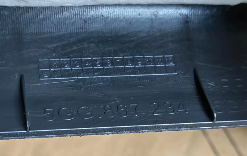 5GG 867 234 أسود رمادي لوحة داخلية للسيارات عمود يسار يمين 5GG867234 لسيارة VW Golf MK7 #4