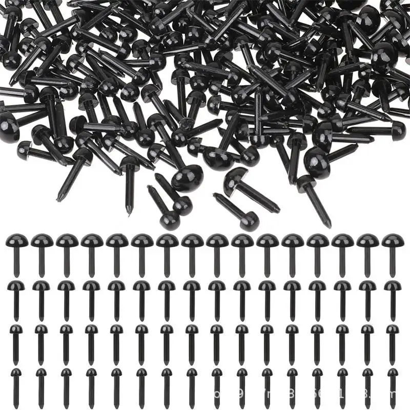 100Pcs/Pack 3-8mm Plastic Black Dolls Eyes DIY Doll Puppet Animals Pin Safety Eyes For Handmade Bear Doll Craft Children Toy