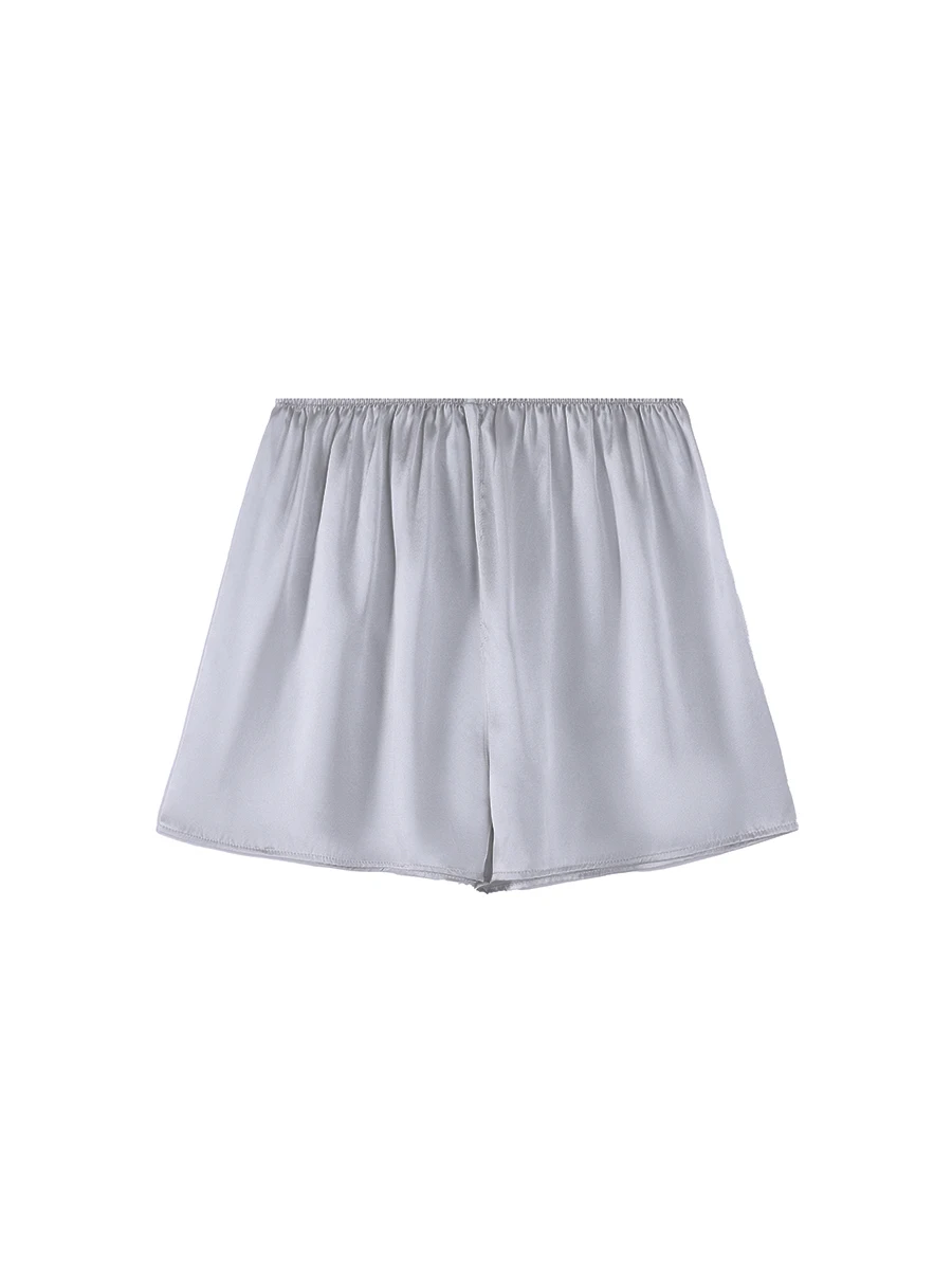 Suyad ream, Frau 100% echte Seiden shorts, 19mm, elastische Taille, bequeme gesunde Hauss horts, Frühling Sommer hose, weiß