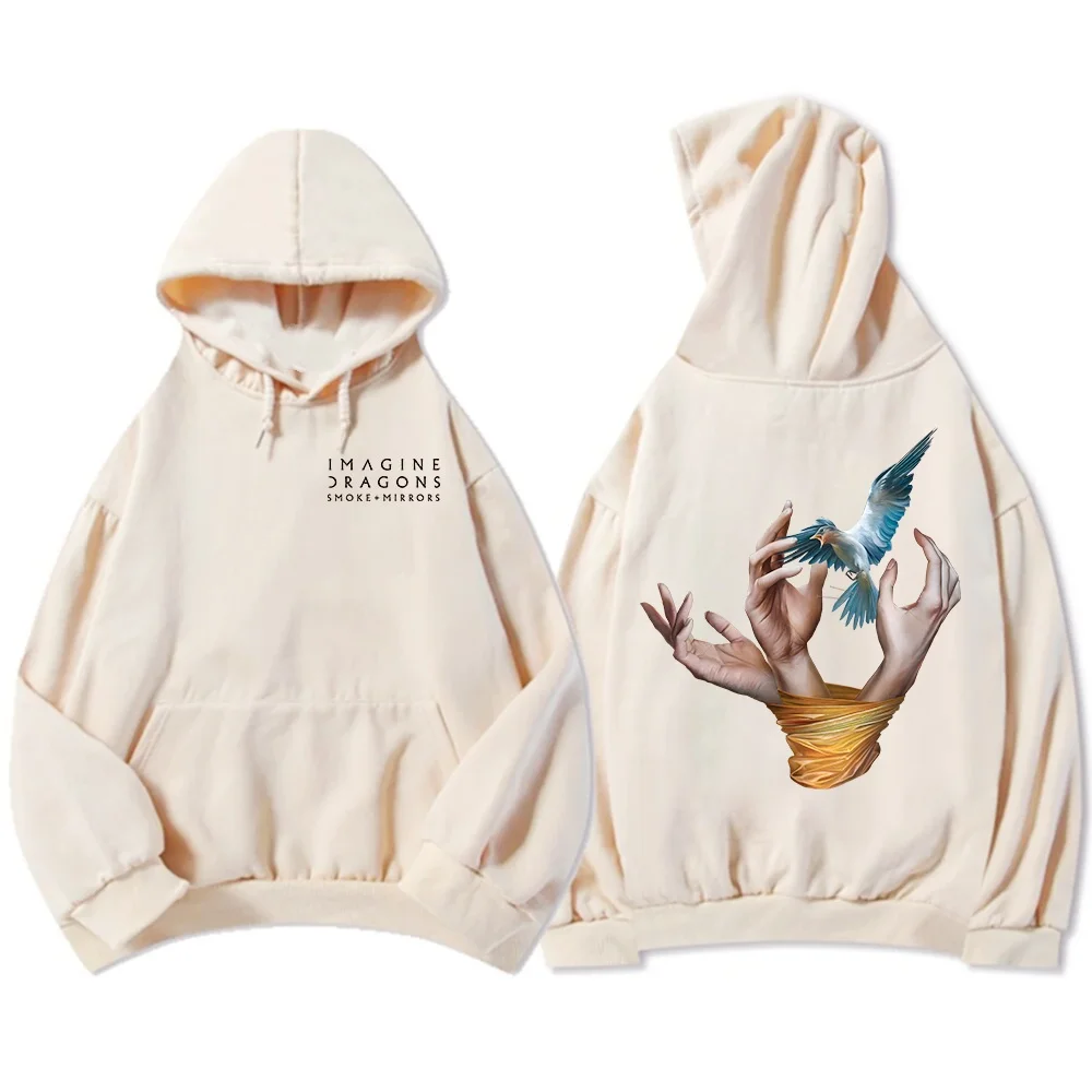 الفرقة الخيال التنين هوديي انعكاس من قبو الدخان + ألبوم مرآة البلوز 2025 الخريف/الشتاء الرجال المرأة هوديي غير رسمي