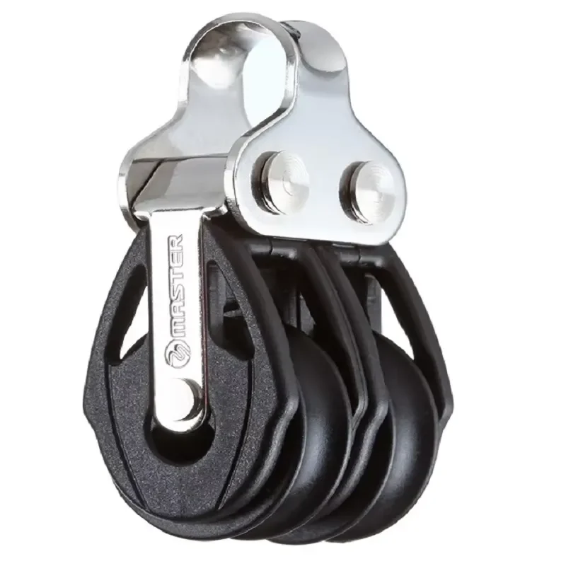 Sailboat Dinghy Block, 22mm 7/8 Inch Double Sheave Windrider, Aluminum Alloy Hardware, BB-2203F, for Small Boat Yacht Sailing