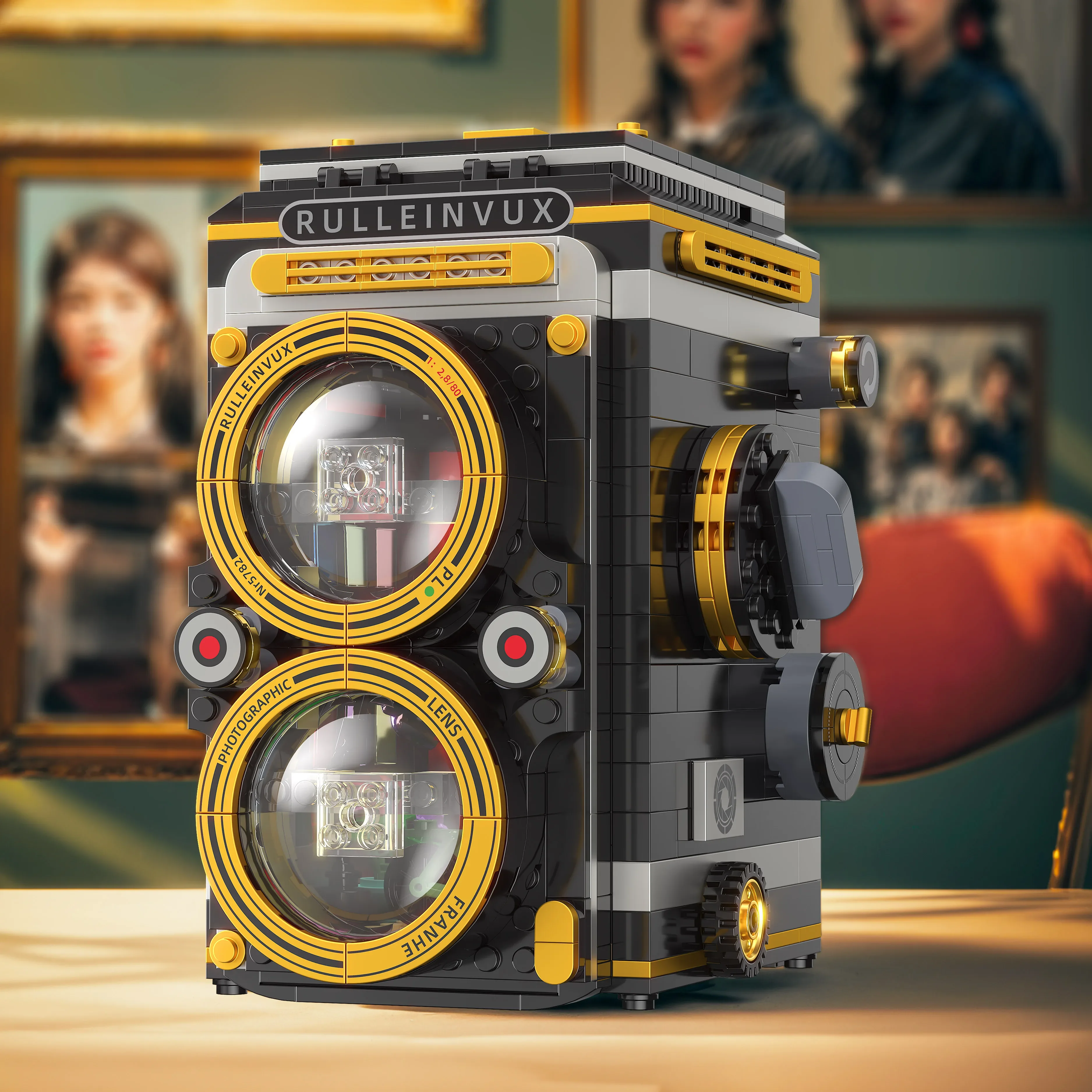 

Retro Home Appliances Series: Functional Retro Camera, Movie Projector, Rotary Phone, and Retro Coffee Machine - Assembled Model