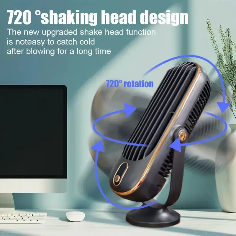 Portable USB Fan | 5 Speeds, 720° Swivel, Quiet Cool Breeze, Air Circulation, Indoor/Outdoor Use, Ideal For Home, Office, Travel image 4