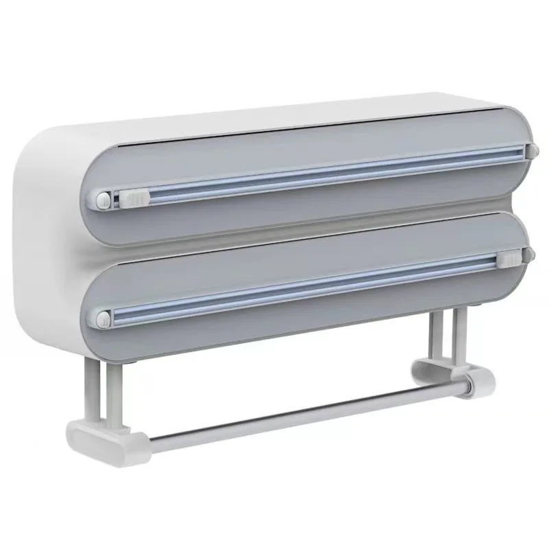 2026 Kitchen Wrap Cutter Dispenser Magnetic & Wall Mount for Plastic Wrap Foil & Parchment Paper