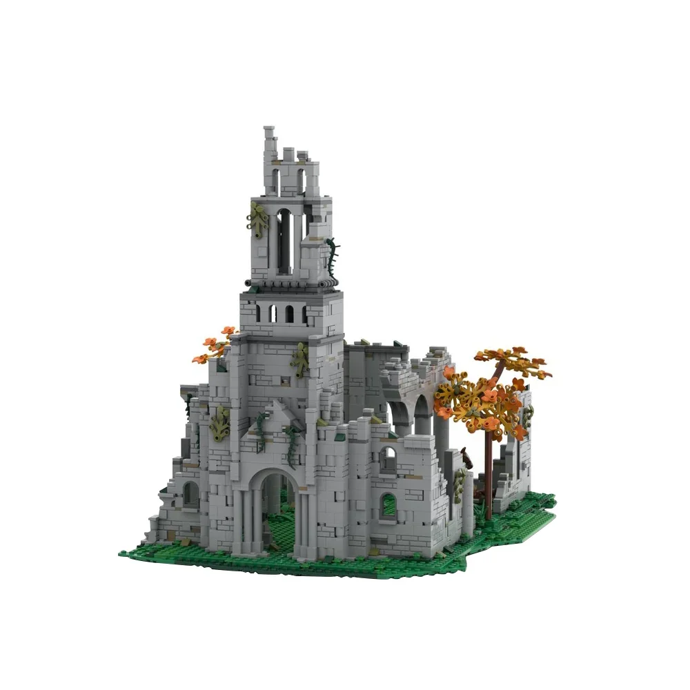Gobricks MOC église de Elleh briques modèle anneaux jeu grotte abandonnée spétral Steed blocs de construction Erd arbre bricolage jouets cadeau