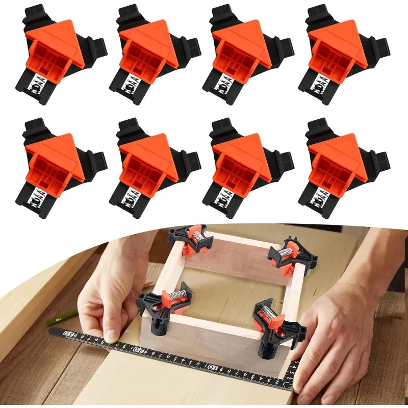

Professional 90 Degree Spring Clamps Tool Quick Release Woodworking Corner Clamps for Cabinet Making Framing Carpentry Projects