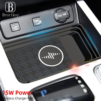 15W 2in1 Non-slip Silicone Pad Car Dashboard Holder Stand Fast Charging Qi Wireless Charger Dock Station Pad for iPhone Samsung