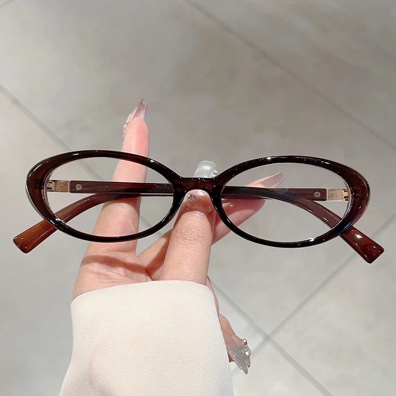 KAMMPT النظارات البيضاوية النساء 2025 جديد خمر الكورية نمط الضوء الأزرق حجب الإطارات البصرية العصرية بسيطة النظارات الزخرفية #3