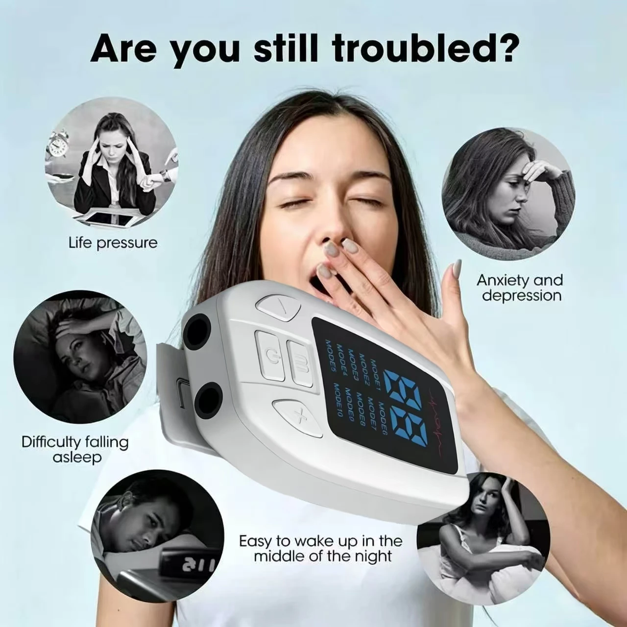 Original Auricular Vagus Nerve Stimulator Sleep Aid Anti-Anxiety CES Therapy Device Home Use