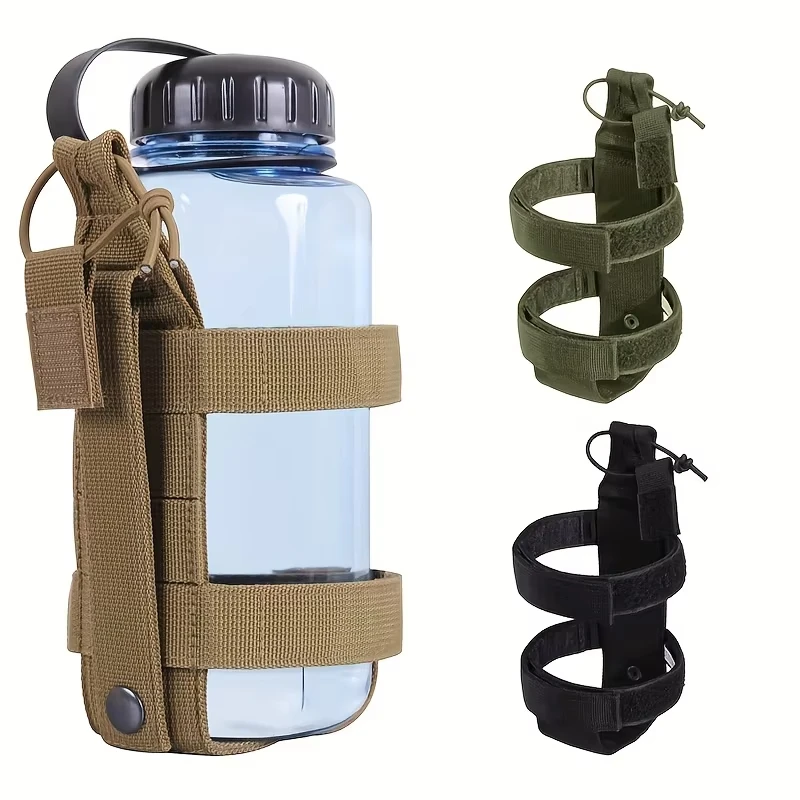1 Stück verstellbare Wasserflaschenabdeckung, tragbarer einfarbiger Getränkehalter für Outdoor-Wanderungen, Klettern, Camping