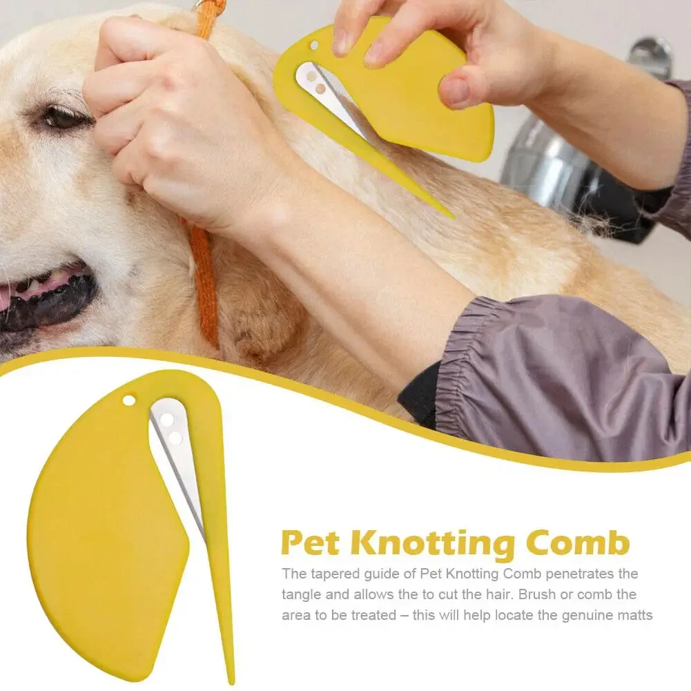 Pet Knotting Comb Effectively Painless Trim Hair Cat Hair Shedding Fur Knife Pet Comb Unknot Accessories Puppy