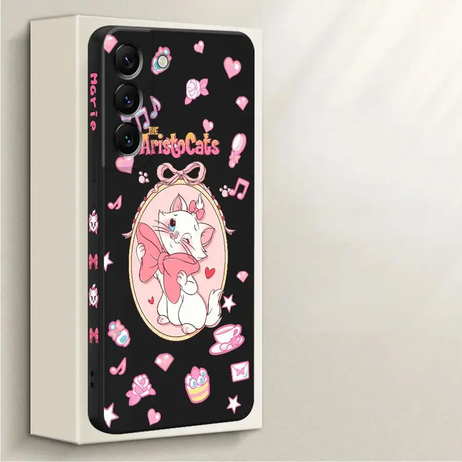 Cute Marie Cat phone Case for Samsung A10 A20s A30s A50 A02 A03s A04s A04e A05s A06 A31 A51 4G A71 A72 4G 5G A73 5G