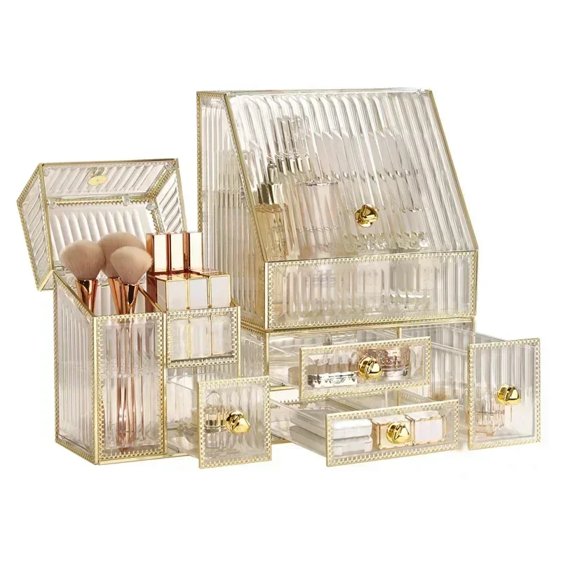 Storage Acrylic Holder Earring Jewelry Home Capacity Box Large Watch Organizer Skincare Makeup Lipstick Rack Brush Cosmetic