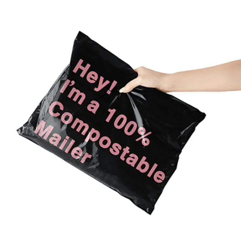 100% D2W Biodegradable Envelope Mailing Bags Self Adhesive Seal Express Postal Pouch Bag Eco-Friendly Clothing Waterproof Pouch