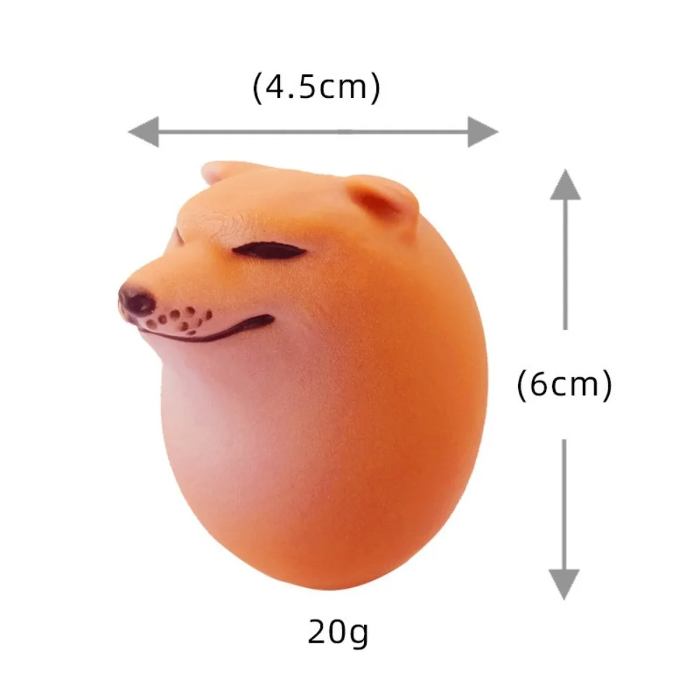 Creative Shibako Dog Egg Squishy Fidget Toy Realistyczny kształt Shiba Inu Stress Relief Toy PU Slow Rebound Dog Egg Toy Gift