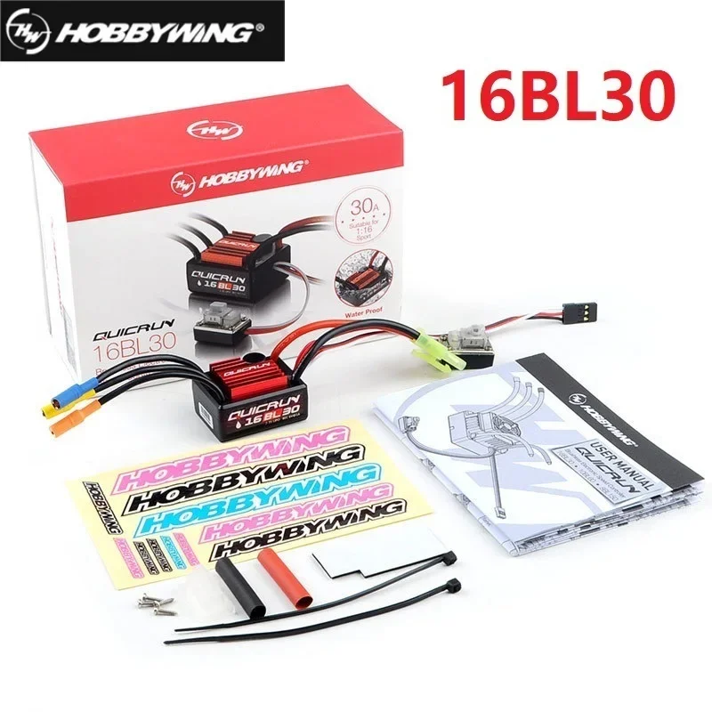 

HobbyWing QuicRun WP-16BL30 30A Waterproof And Brushless ESC For 1/16th And 1/18th Saloon Cars/Cross Bikes/Trucks/Monster Trucks