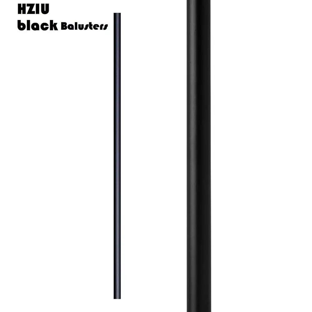 20 عبوة من أدوات الدرج المعدنية السوداء 3/4، قضبان أفقية مستديرة بطول 5 أقدام لإعادة تشكيل الدرابزين