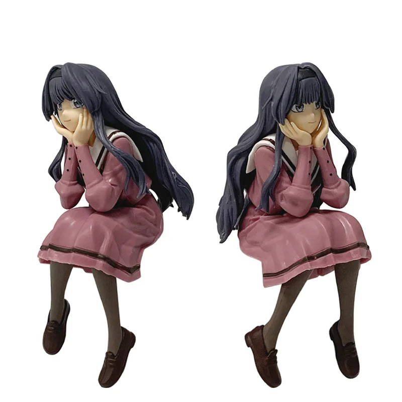 14cm Anime Figure Kaoruko Waguri Sitting Posture Noodle‑Stopper Series PVC Model Beautiful Girl Desktop Decoration Model Toy view 6