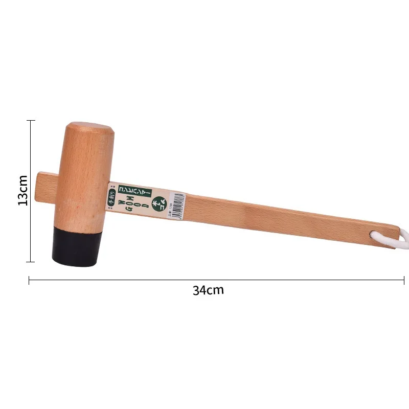 Beech Material Wood Hammer Dual Purpose Solid Rubber Mallet Wood Carving Mallet Smooth Surface Woodworking Tools Hand Tools