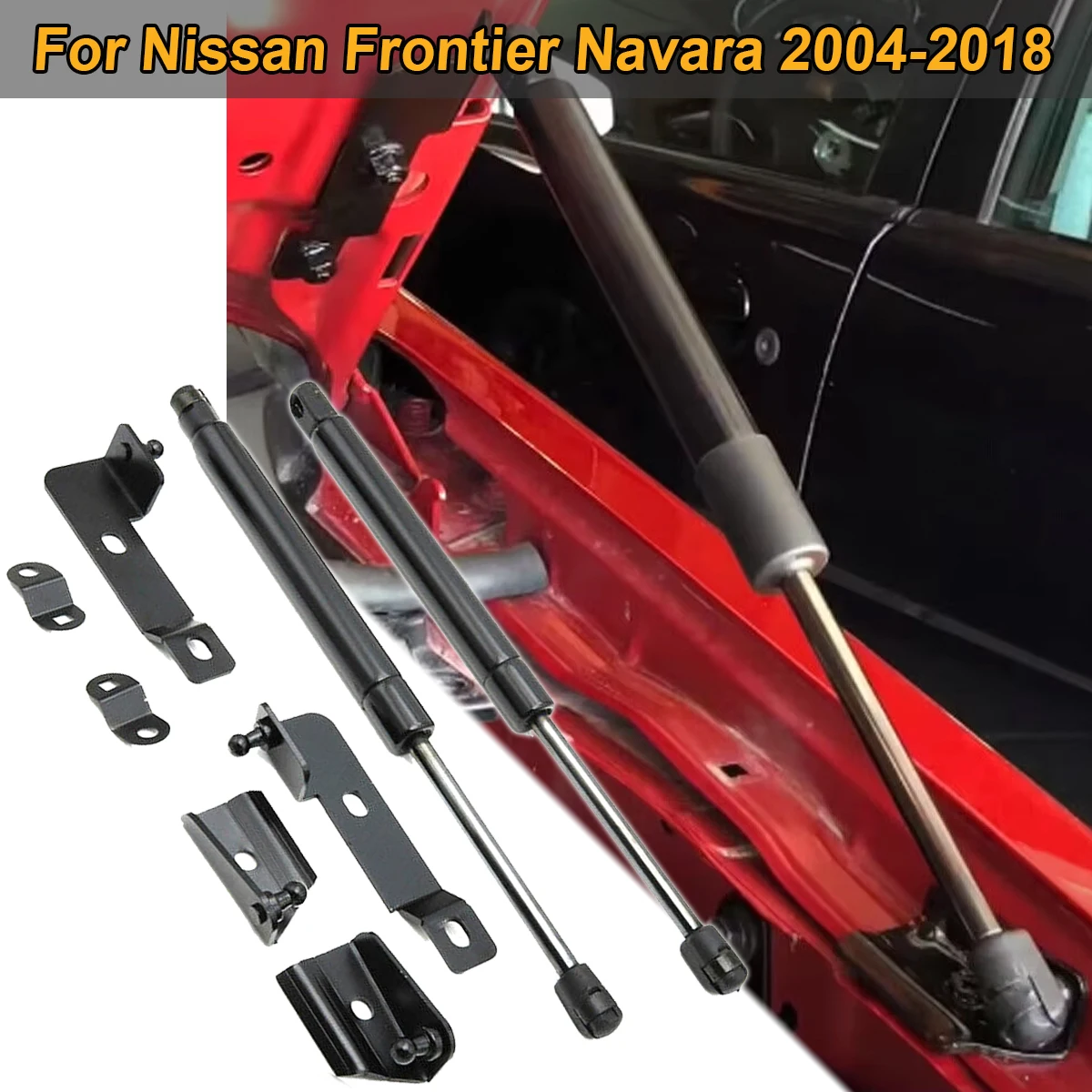 2PCS For Nissan Frontier Navara 2004-2018 Front Hood Gas Struts Hydraulic Spring Shock Bonnet Lift Support Car Accessories