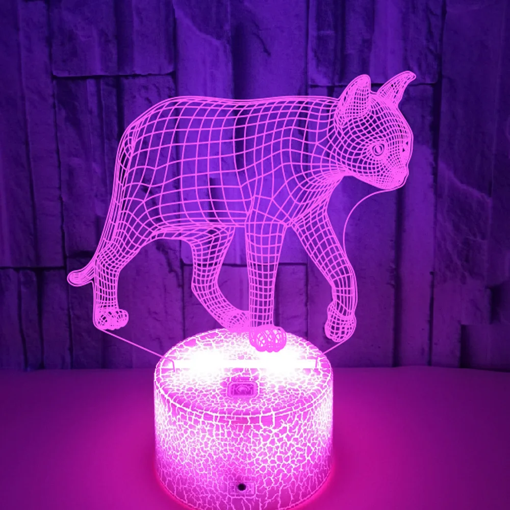 Nighdn Cat Night Light 3D Illusion Night Lamp for Children Bedrooom Decoration Led Nightlight Christmas Birthday Gifts for Kids