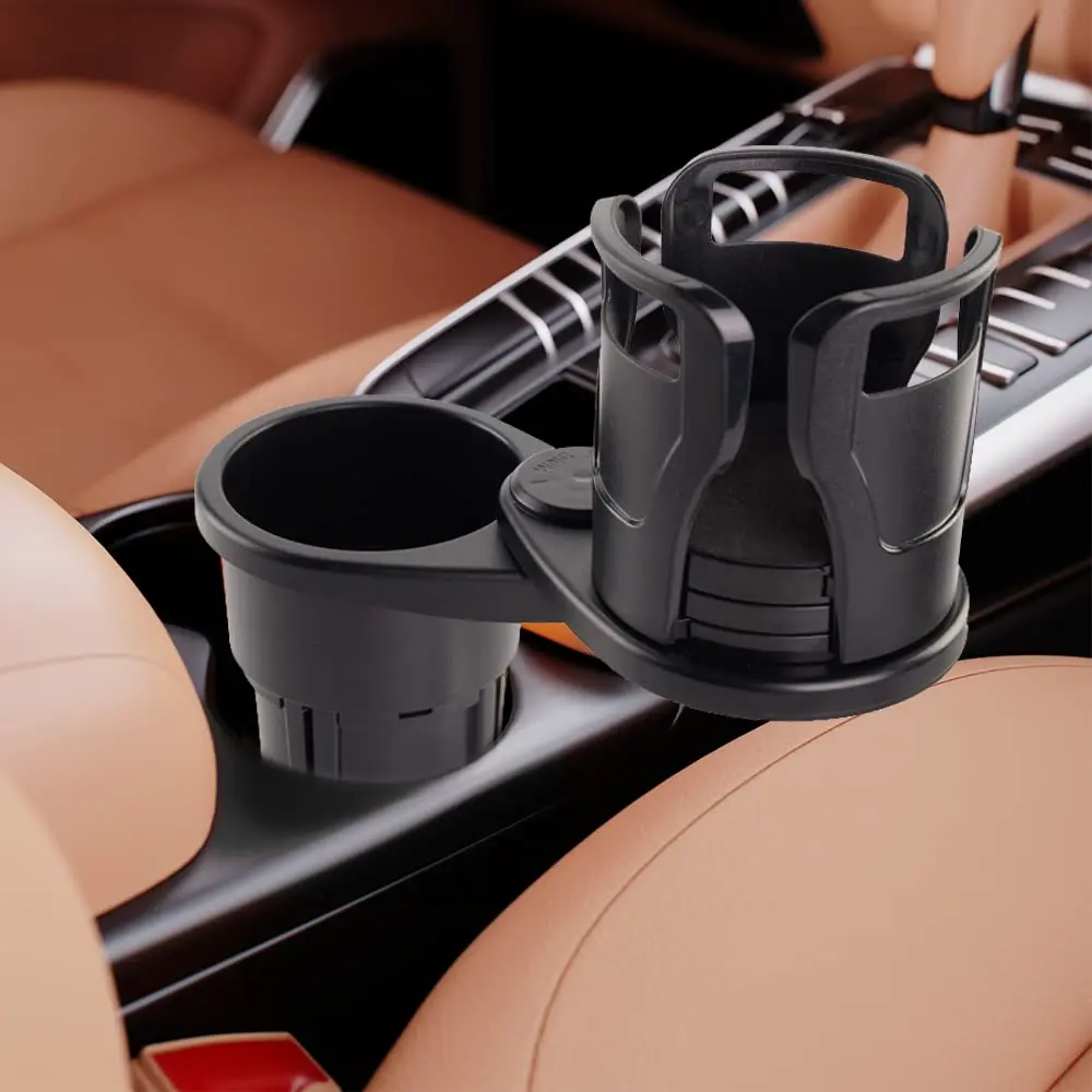 Car Cup Holder Multifunction 4 In 1 Adjustable Dual Cup Holder Expander Adapter Car Cup Mount Mobile Phone Holder Accessories