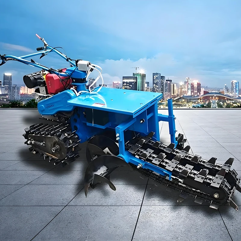 Compact Mini Trencher Machine Trench Digger for Farm Irrigation System Water Pipe Installation Garden Construction Use