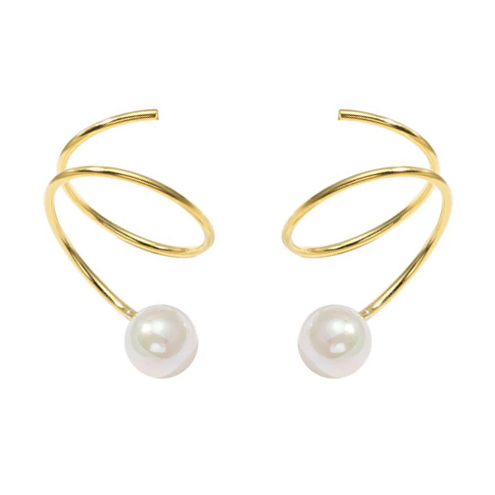 

Simple Pearl Earrings Studs Women Sterling Silver Jewelry Imitation