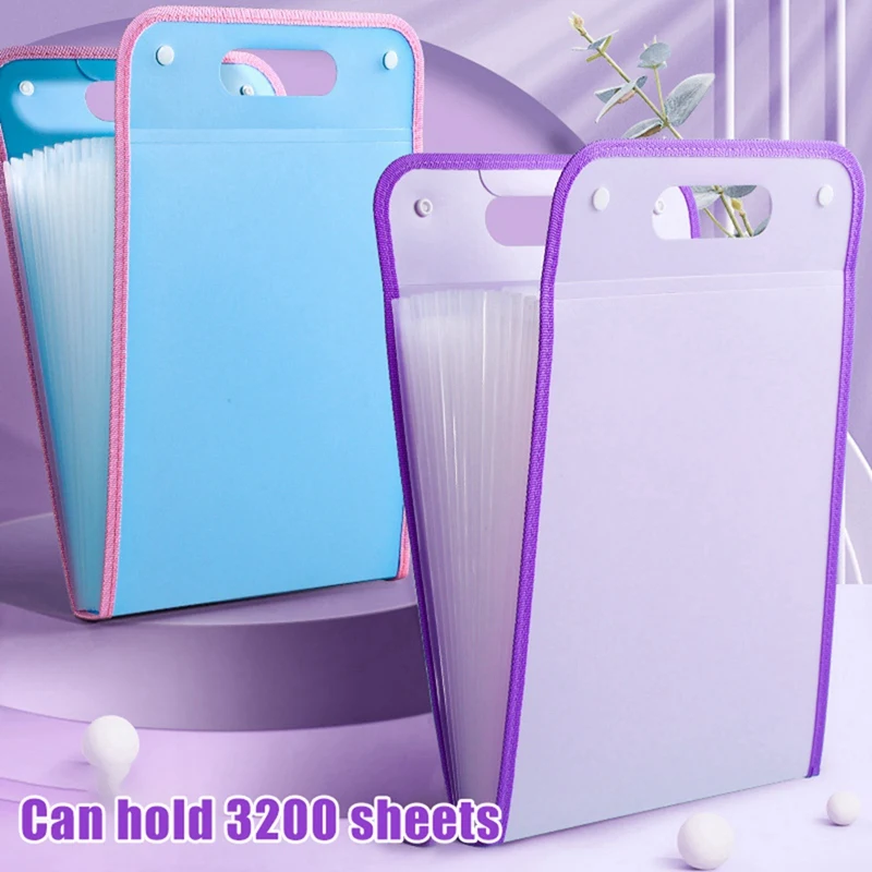 1 قطعة A4 سعة كبيرة المحمولة الجهاز حقيبة مجلد امتحان الطالب ورقة حقيبة التخزين 13 طبقات فاتورة ملف فرز المنظم حالة 4
