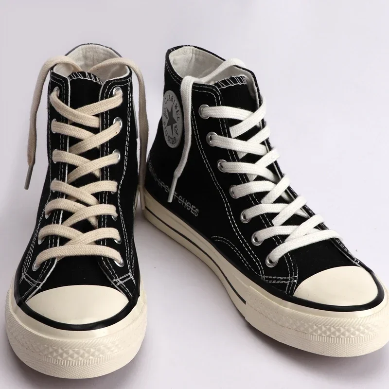 1 par/2 pares de cordones planos de algodón puro, cordones clásicos de doble capa para zapatillas de lona y calzado informal, resistentes y que no se decoloran.