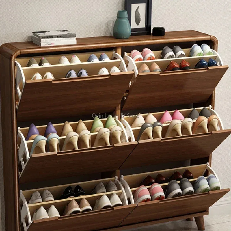 Living room rack, shoe cabinet, wooden wardrobe, organizer, shoe cabinet, Holloway space, Zapatero organization, De Home