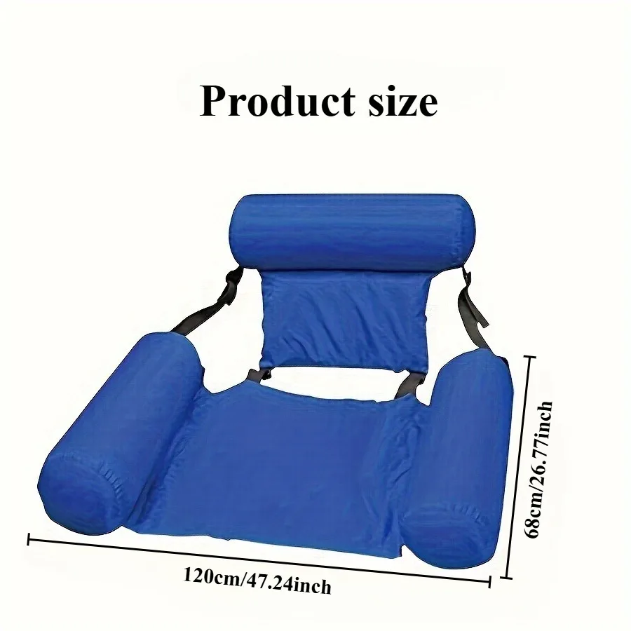 1 new foldable inflatable floating bed backrest floating drainage floating chair recliner water hammock