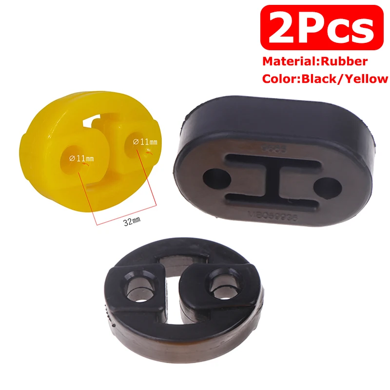 

2pcs Car Exhaust Pipe Hanging Rubber Triangle 2 Holes Hanging Lug Hanging Rubber Sleeve Muffler Vibration Damping Rubber Hanging