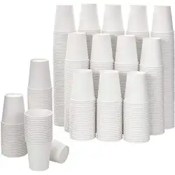 16 oz White Paper Cups, Disposable Paper Cups,Beverage Drinking Cups for Party, Picnic, BBQ, Travel, and Event 50 PCS