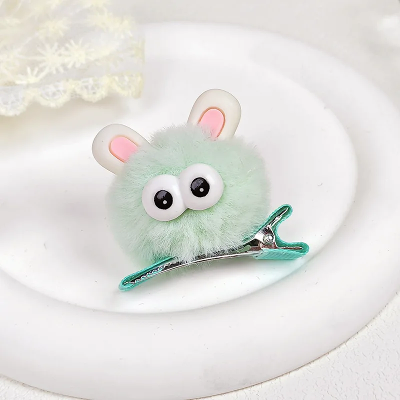 5 قطع من مشبك شعر على شكل نجمة خماسية من القطيفة ذات عيون كبيرة ومشبك على شكل قرش، لطيف وعصري #6