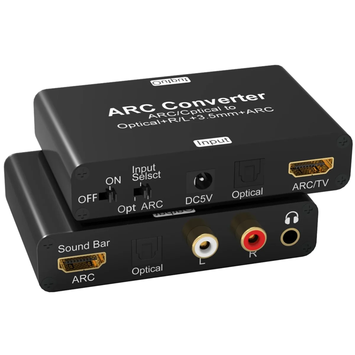 مستخرج صوت متوافق مع HDMI، 192 كيلو هرتز ARC مستخرج صوت رقمي إلى تناظري محول DAC، للتلفزيون